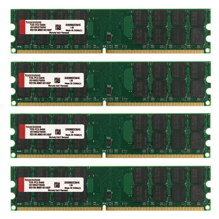 16 Гб 4X4GB PC2-6400 DDR2-800MHZ 240pin AMD посвященный настольных памяти Ram 1,8 V SDRAM (синхронное динамическое ОЗУ) только для AMD, а не для INTEL материнская плата или процессор