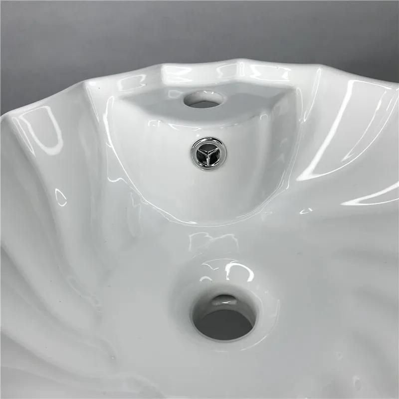 New Design Pedestal Sink Modern Hotel Sanitary Ware Bathroom Ceramic Round Hand Wash Basin Ceramic Pedestal Basin