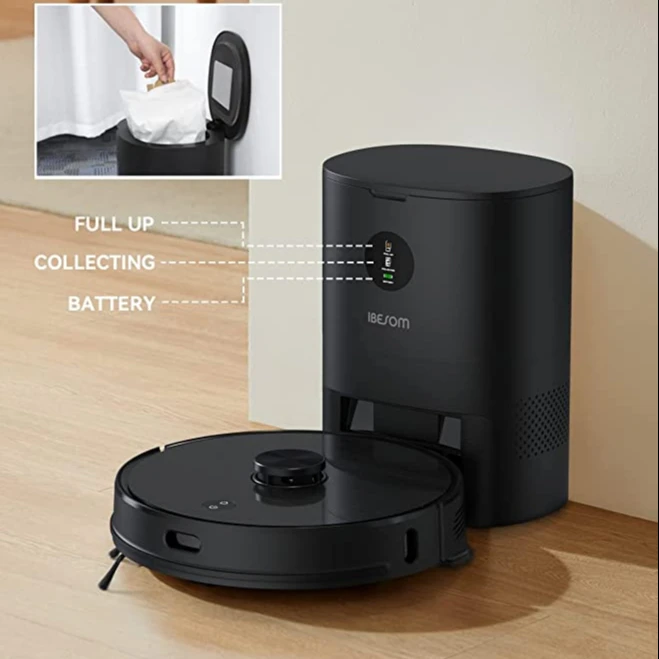 Ibesom A3 Plus Robotic Vacuum Cleaner - Smart & Self-emptying