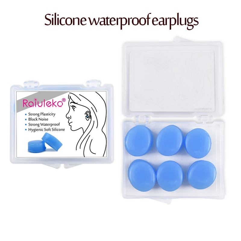 Soft Silicone Earplugs Reusable Ear Plugs Sleep Swimming Work Noise reduction TT 
