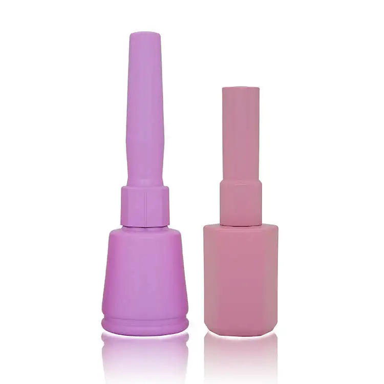 Oem 10ml 15ml Mini Nail Polish Bottles Cosmetics Glass Uv Gel With Brush In Stock