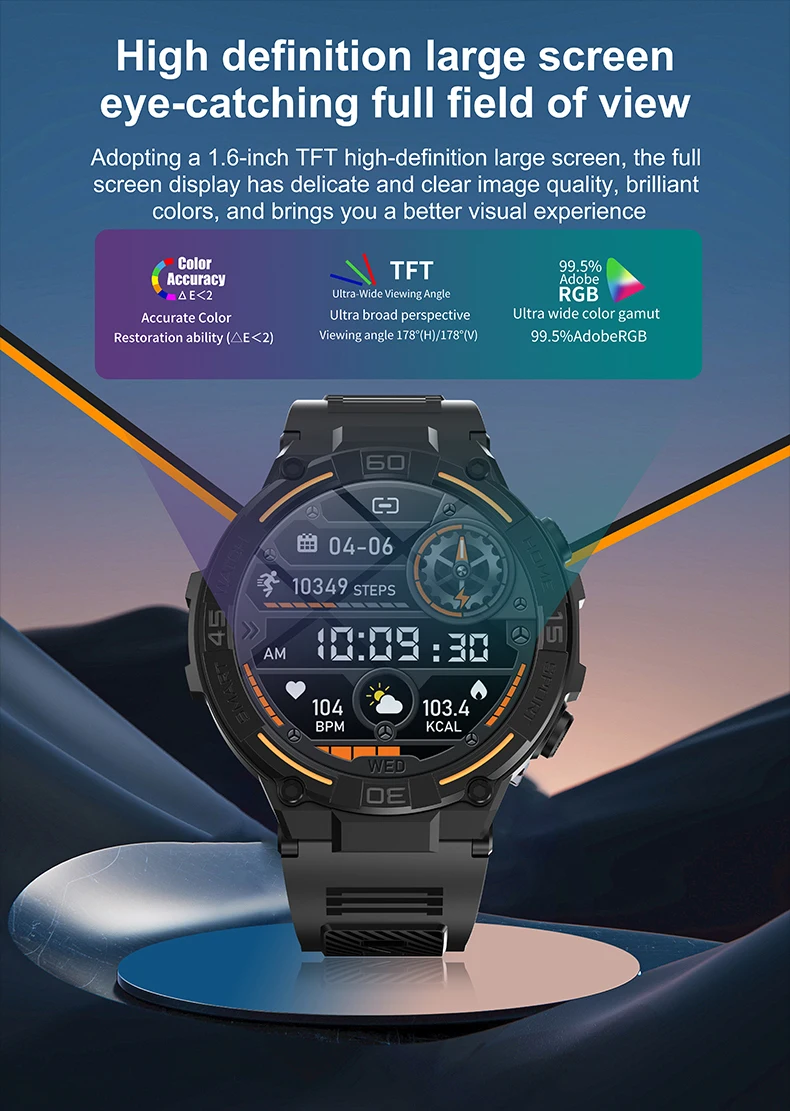 HW50 Montre Smartwatch Outdoor Sports 290 MAh IP67 Waterproof Level Reloj 360*360 Round Full Touch TFT Screen Type Smart Watches