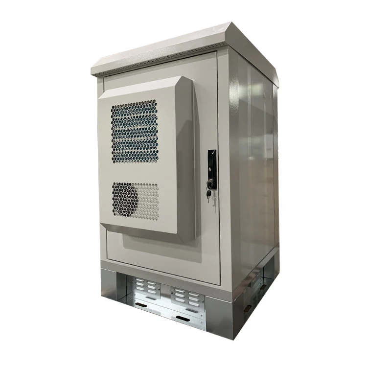 High Quality 18U IP55 IP65 Waterproof Outdoor Rack Sheet Metal Enclosure Outdoor Street Cabinet with air Conditioner