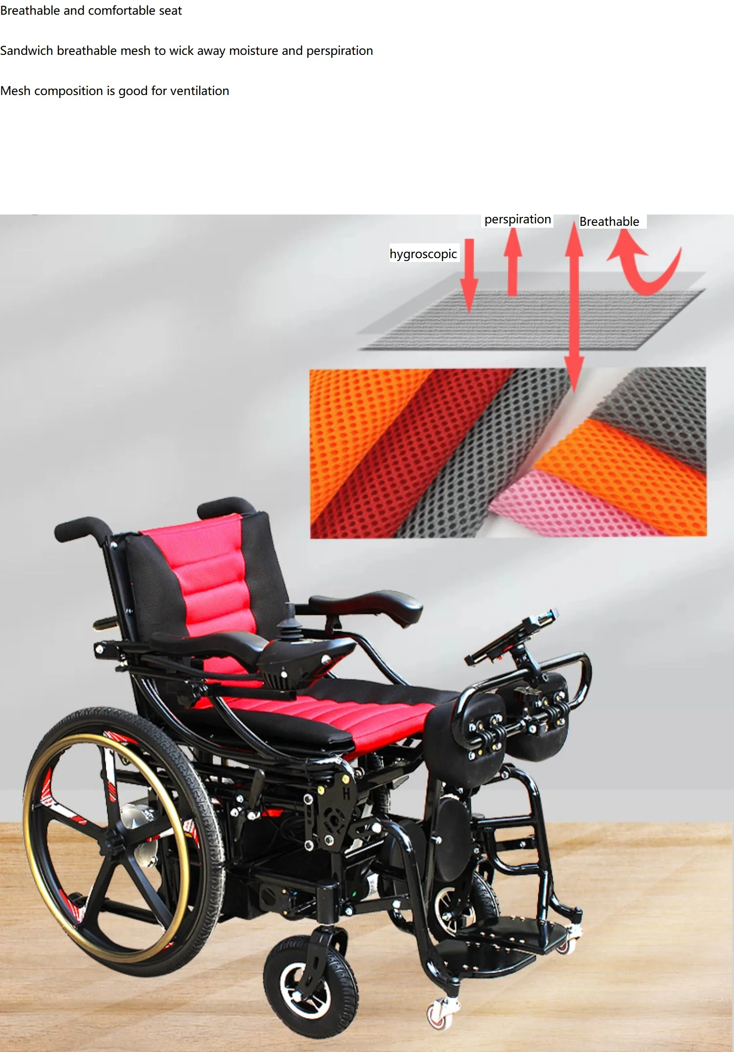 High Quality Rehabilitation Therapy Supply Manual/electric Standing Wheelchair handicapped wheelchairs for Paraplegia-BZ-E-TH305 details