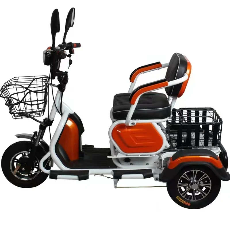 China-Made Cheap 3-Wheeled Electric Tricycle Bike Open Design for Elderly Family Use & Shopping 48v Voltage