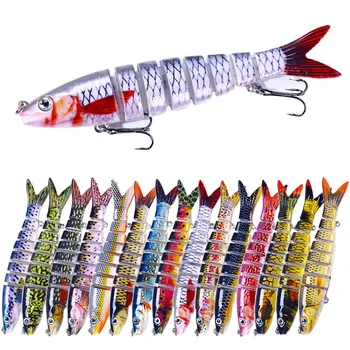 For Multi-Section Stainless Steel Live Bait 18g Bagged Sinking Lure 8-Section Export Hot-Selling Fishing Gear Wholesale – Lure – view 3