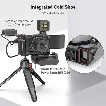 SmallRig Camera Cage for Sony ZV-1 II/ZV-1F / ZV-1 Camera, with Silicone Gel Grip, Cold Shoe Mount - 2938 detail image