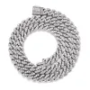 8mm 10k white gold cuban chain