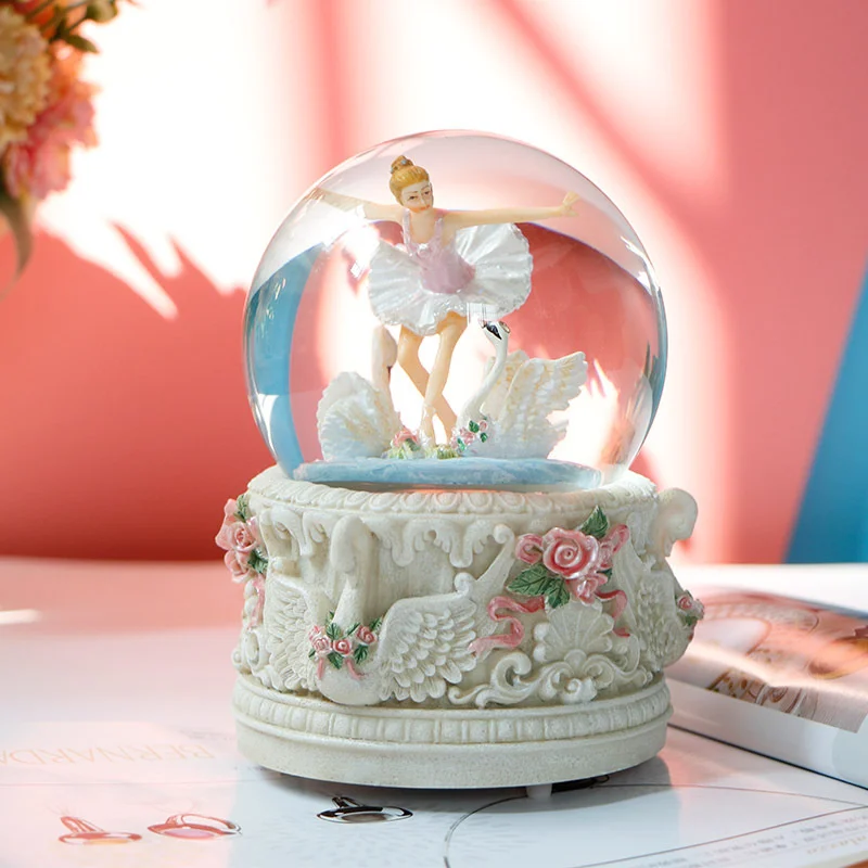 Ballet Night Light – 3.15 Inch K9 Crystal Ball Lamp With 16-Color Remote, Dancing Ballerina Figurine, Perfect Gift For Girls, Dancers, And Kids Room Decor