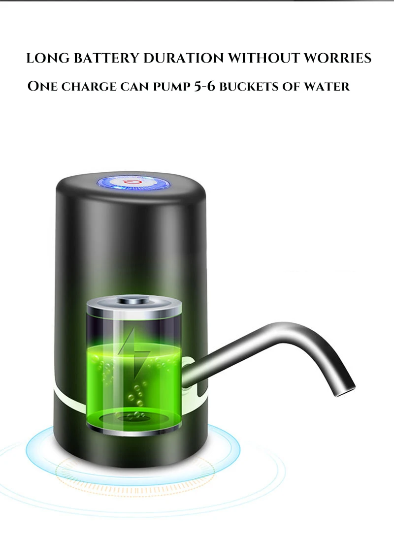 Upgraded Convenient and Portable Dual Motor Electric Water Dispenser Pump USB Water Pump Rechargeable Water Dispenser