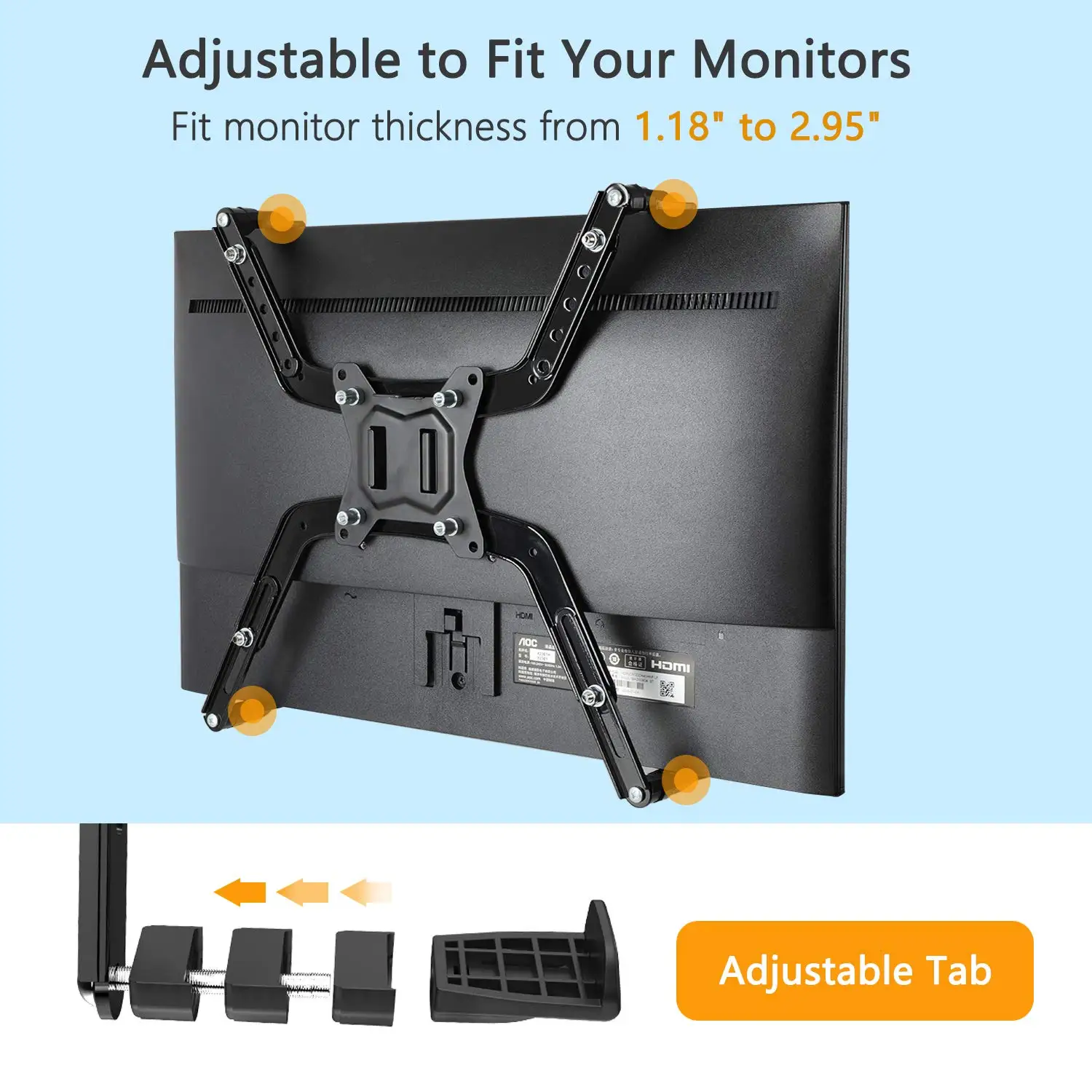 3IDEE Kit D'adaptateurs VESA Universels - Extension De 50x50 Mm à 75x75 Mm Et De 75x75 Mm à 100x100 Mm - Pour Moniteur, écran TV, Support Mural - Compatible Nombreuses Marques