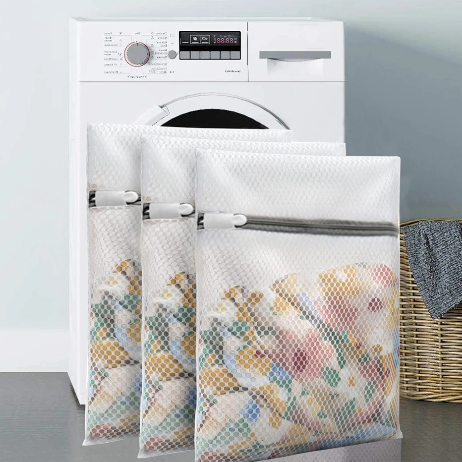 4 Filets à Linge 40x30cm Avec Cordon - Maille Fine, Lavage Machine | Protection Vêtements, Rangement - 9