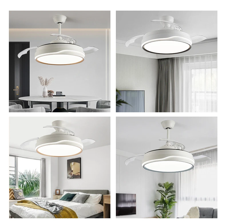 High Quality Ceiling with Light Fan Ceiling for Bedroom Ventilation Box Duster 52 Ac Dc Lights Exhaust Light Fan Ceiling