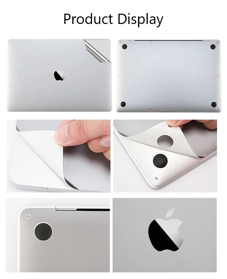 LFD 907 Anti-Fingerprint Notebook protection Film Set of 5 Laptop Skins Stickers for MacBook