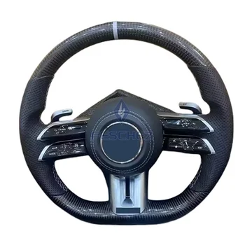 Customized Leather Carbon Fiber Steering Wheel For Mercedes Benz C E Class C260l W204 W205 W212 E300 Assembly