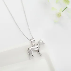 POLIVA Women Daily Wear 925 Sterling Silver Trendy Gold Plated 3A Zircon Rhodium Plated Animal Horse Pendant