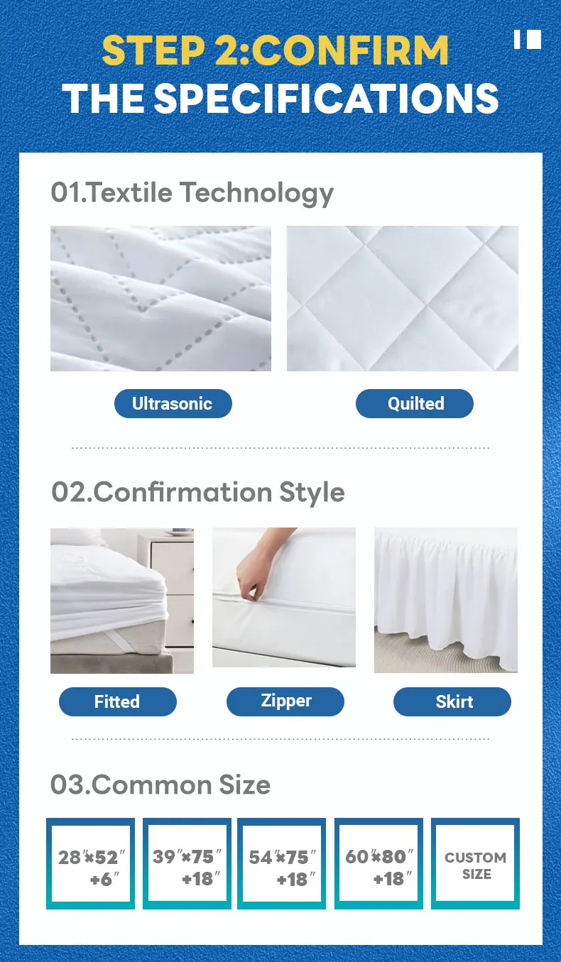 Wholesale Zippered Mattress Cover Quilted King Queen Waterproof ...