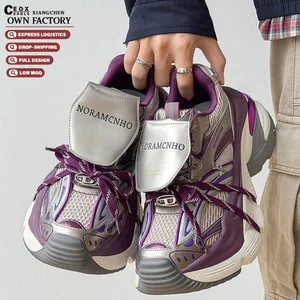 Custom New Arrival Fashion Men Casual Sport Shoes Breathable Lightweight Mesh Autumn Winter Anti-Slip Lace-up Sneakers