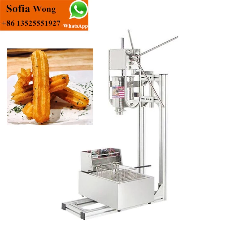 Kitchen Churro Machine 3L Manual Spanish Churros Maker Automatic Portable Churrera