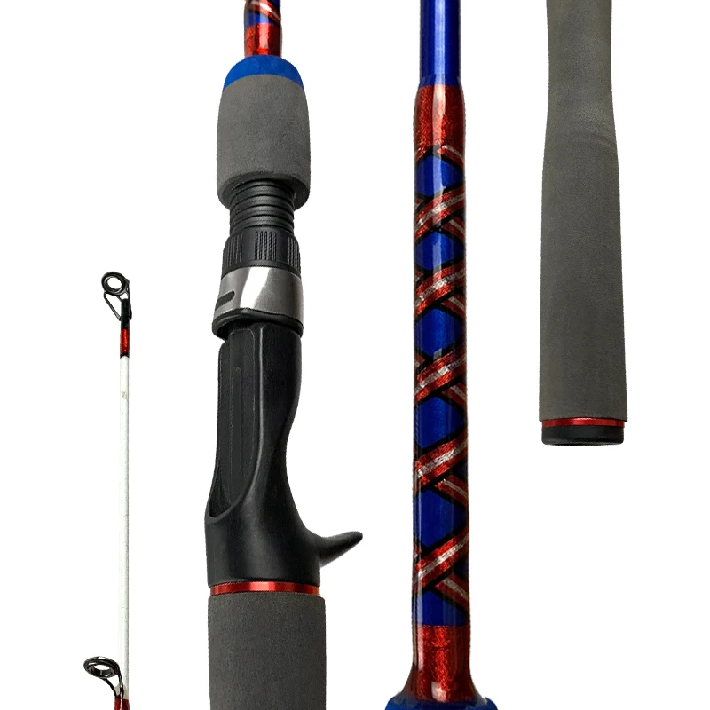 Factory Custom Fishing Rod Ugly Stick 2 Section Bait Casting Rod Fishing Accessories Long Casting Fiber Glass Fishing Rods