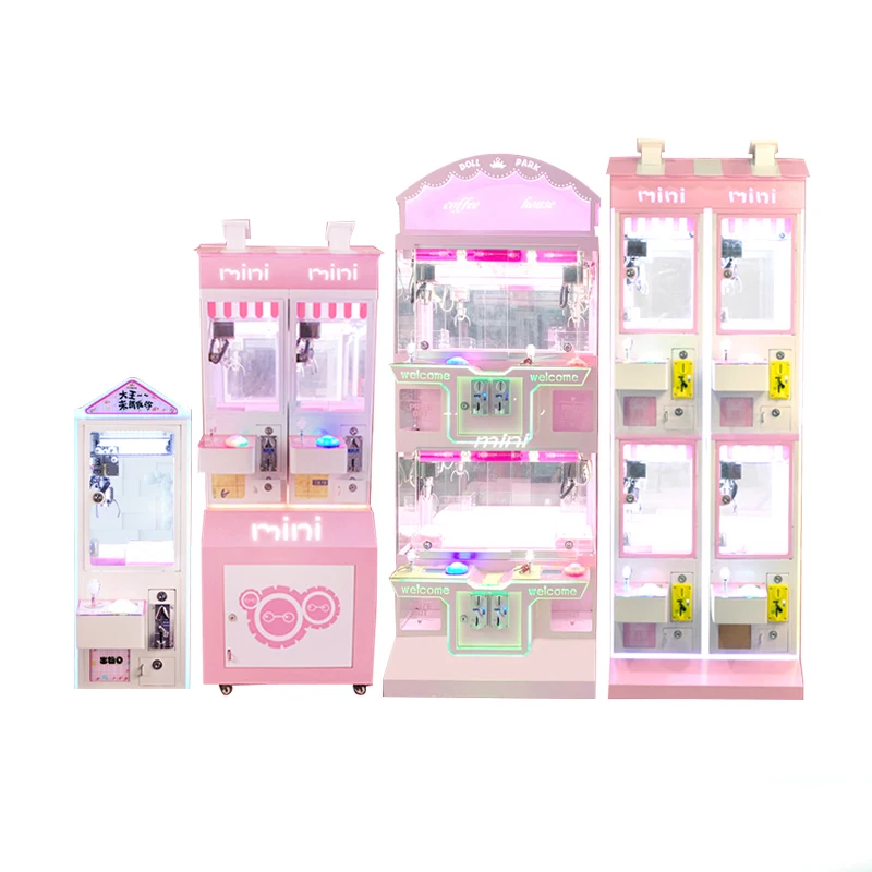 Popular Indoor Entertainment Toys Panda Claw Doll Machine Coin Toss Operation Game Machine Mini Claw/claw Machine