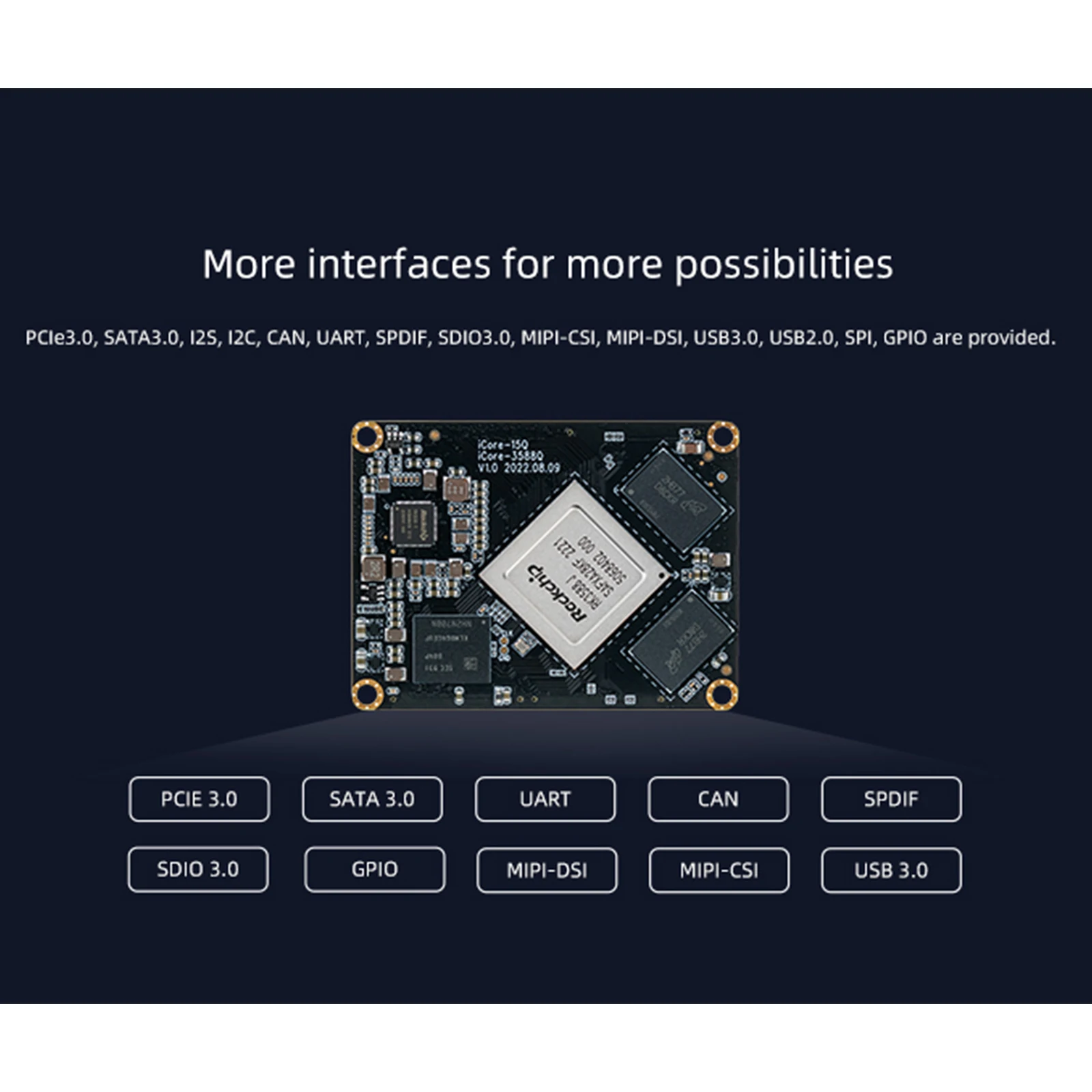 Icore-3588jq 8K Industrial AI Core Board - Rockchip RK3588J