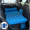 Striped split flocked blue double-sided