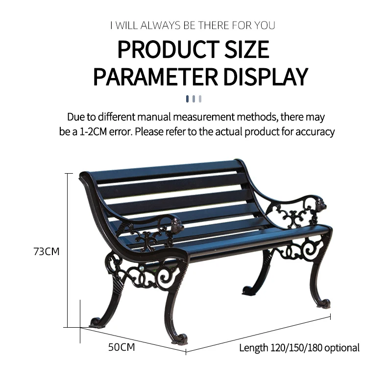 product wholesale high quality aluminum alloy manufacturing park bench outdoor bench-72