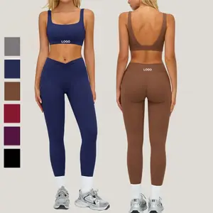 2pieces Breathable Lightweight Quickly Dry Sport Clothes Woman Gym Fitness Sets Running Yoga Pilates Workout Activewear Outfits