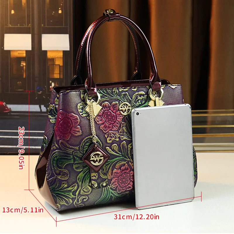 Luxury Vintage Chinese Style PU Leather Handbag