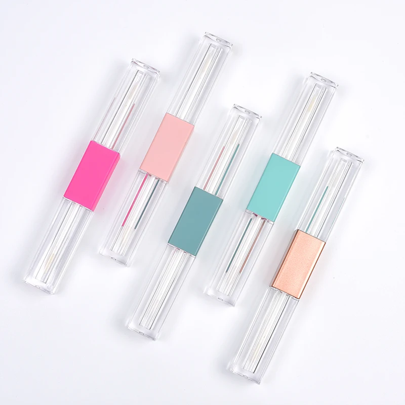 Petg Lipmatte Bottle Dual Duo 2 In 1 Double Head Lip Gloss Tube Lip