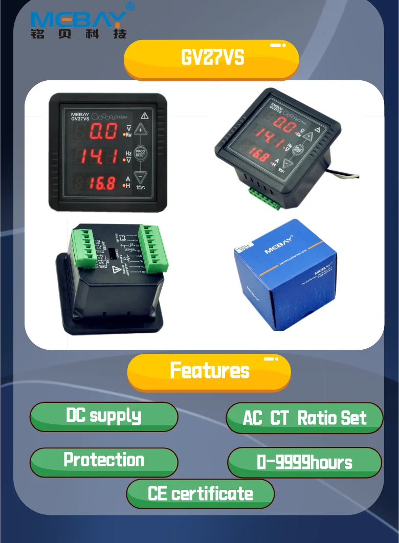 Mebay Digital Panel Meter Multimeter Generator Meter GV27VS With Protection