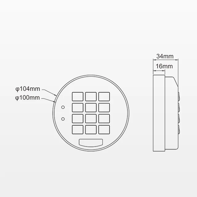 Qidtos Hight Security Digital Keypad Biometric Fingerprint and Code  Lock for Home Safes Gun Safes Bank Safes
