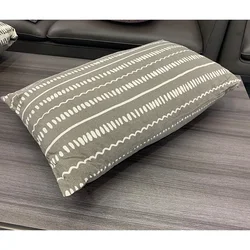 Wholesale washable canvas pillow cover rectangle pillow cover striped pillow cases NO 3