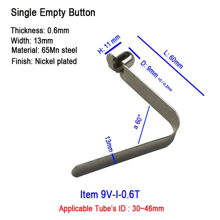 Progressive Stamping Metal U Clips Solid Button Flat Spring Steel Tool for Industrial Use