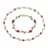 Golden red green diamond tulip suit