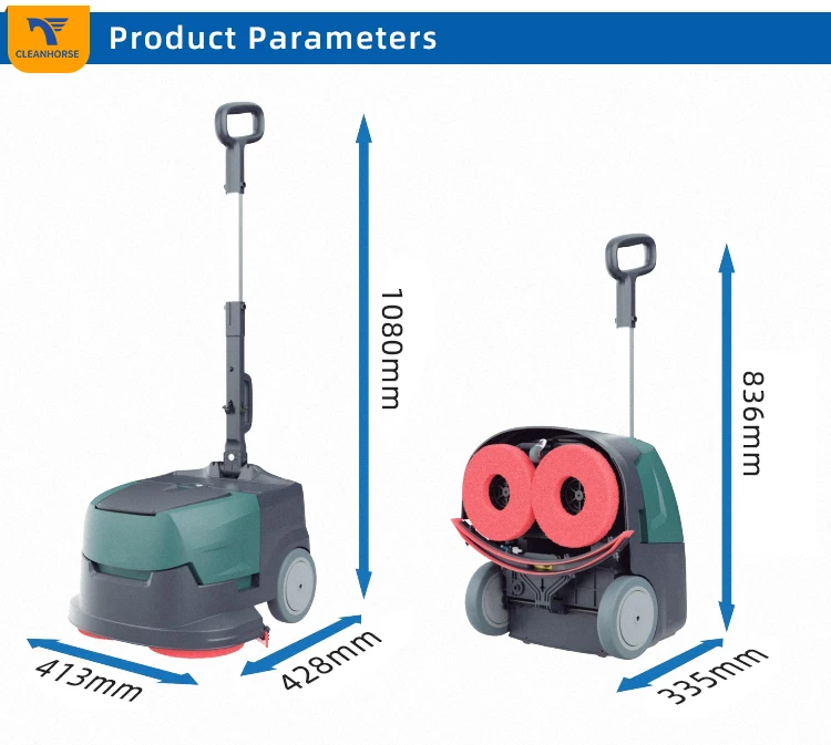 Cleanhorse Floor Corner Scrubber Hand Held Electric Mini Floor Scrubber