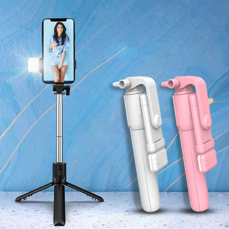 R1s 70cm Multiple Color Foldable RC Remote Tripod Selfie Stick with Additional Functions for iPhone