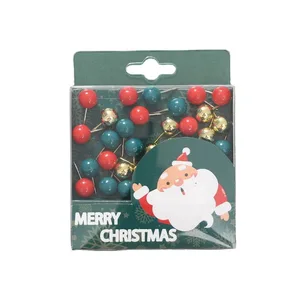 Creative PVC Santa Snowman Box Red- Green and Gold Paper Clip Pushpin Long Clip Prizing Gift
