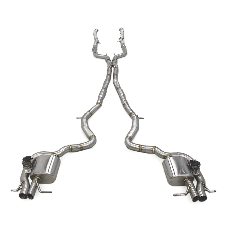Valve Catback Exhaust System For Mercedes-Benz S500 / S550 W222 4.7T / 5.5T 2014-2019 Stainless