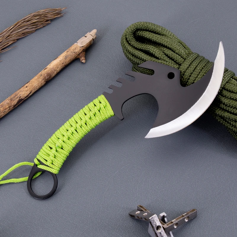 Survival  Hatchet  Tree Wood Tools  Hammer  Mountain Tomahawk Bushcraft Knife