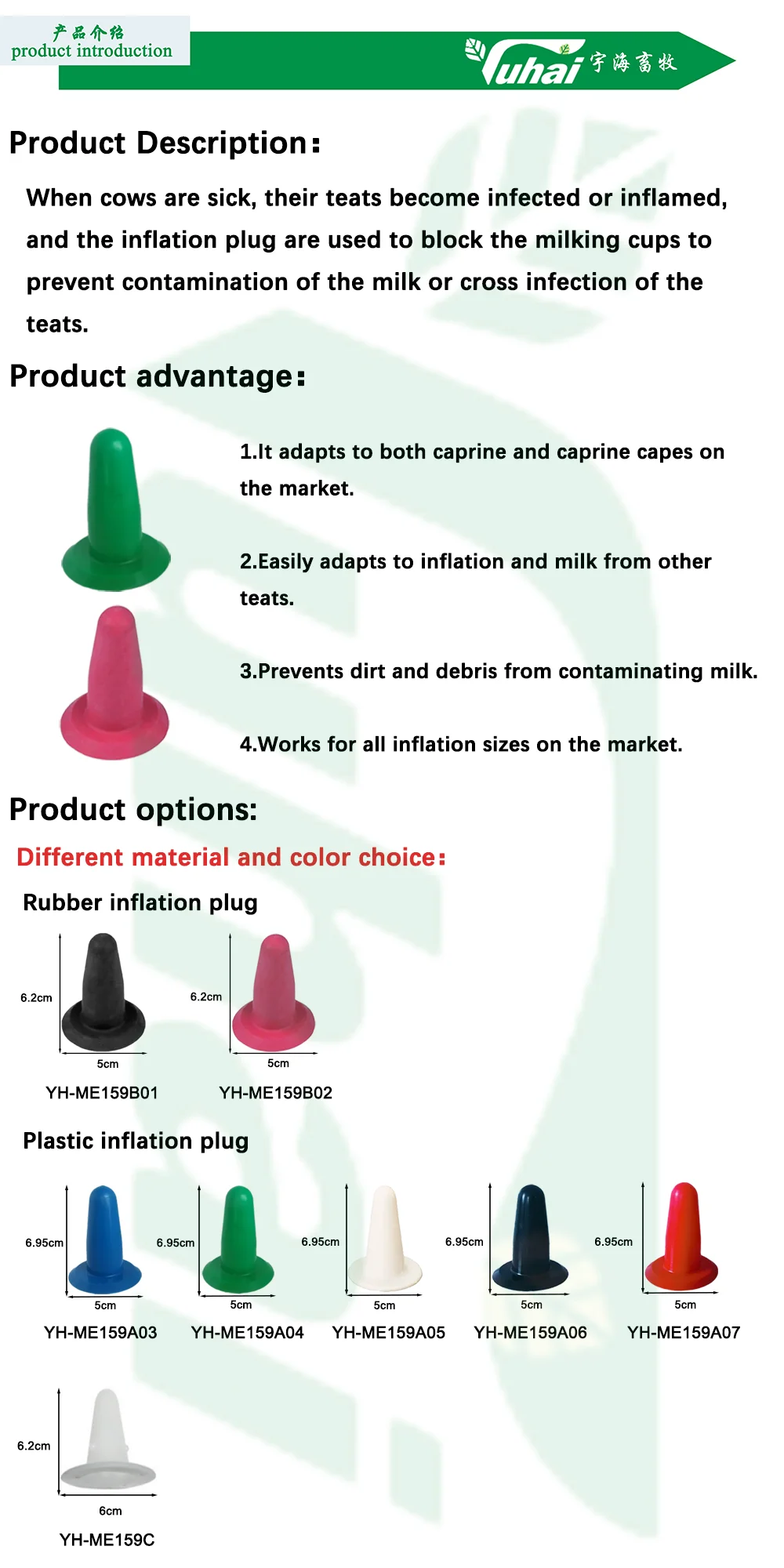 Milking Machine for Sheep/goats Rubber Inflatable Plug for Milking High Temperature Resistant Plastic Nipple details