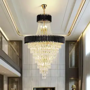 Zeal Lighting Custom Decorative Villa Hanging Fixtures Lights Led Modern K9 Crystal Chandeliers