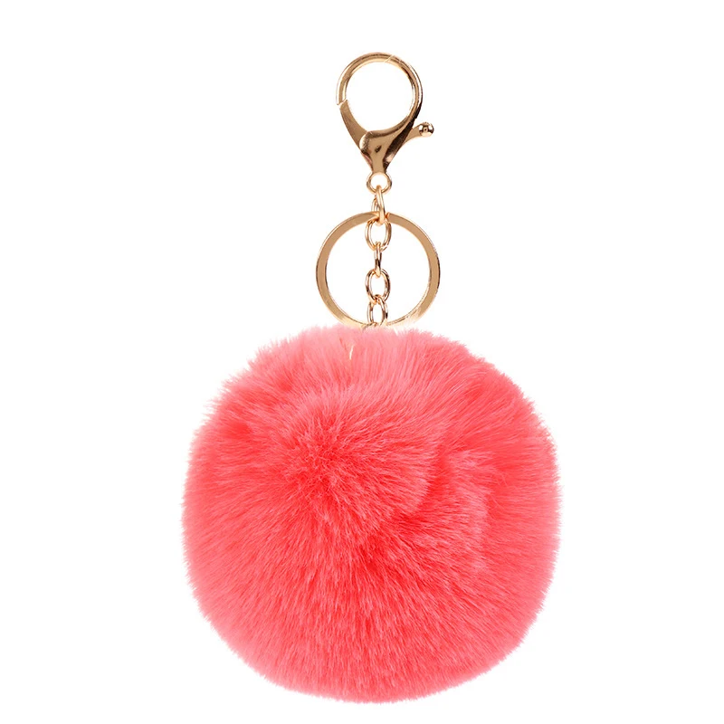 20*5cm Real Fox Tail Key Chain Fur Ball Keychain Fur Ball Pom Pom