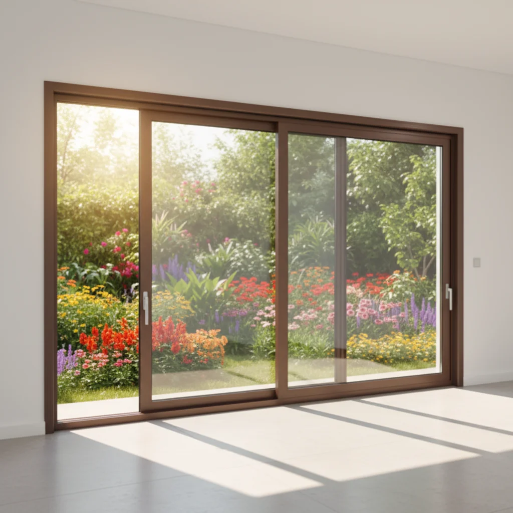 Modern Sliding Accordion Glass Interior Bathroom Door