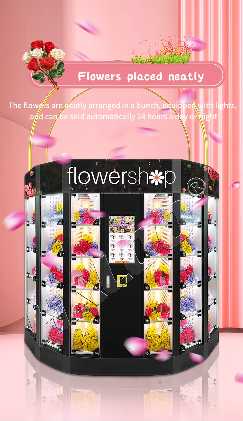 Cooling Floral Vending Machine Automatic Flower Florist Vending Machine