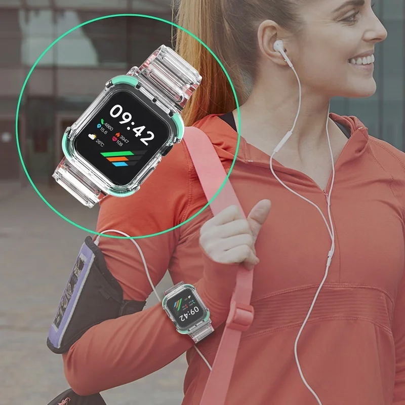 Ремешок для смарт-часов из ТПУ, спортивный браслет для Apple Watch 38 40 42 44 мм