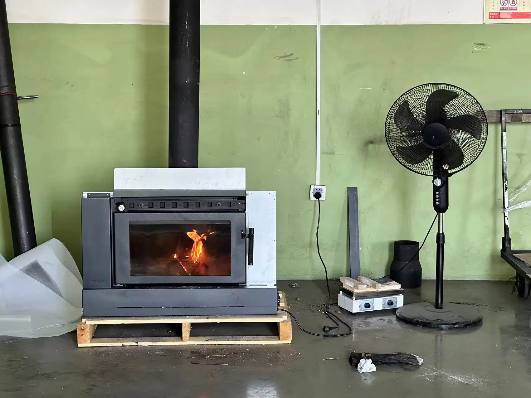 Electronic Charcoal Corner Fireplace, PANSEE, 360, 86% - detail 26