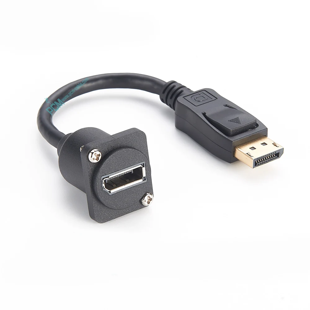 DisplayPort D-type Panel-Mount Extension Cable