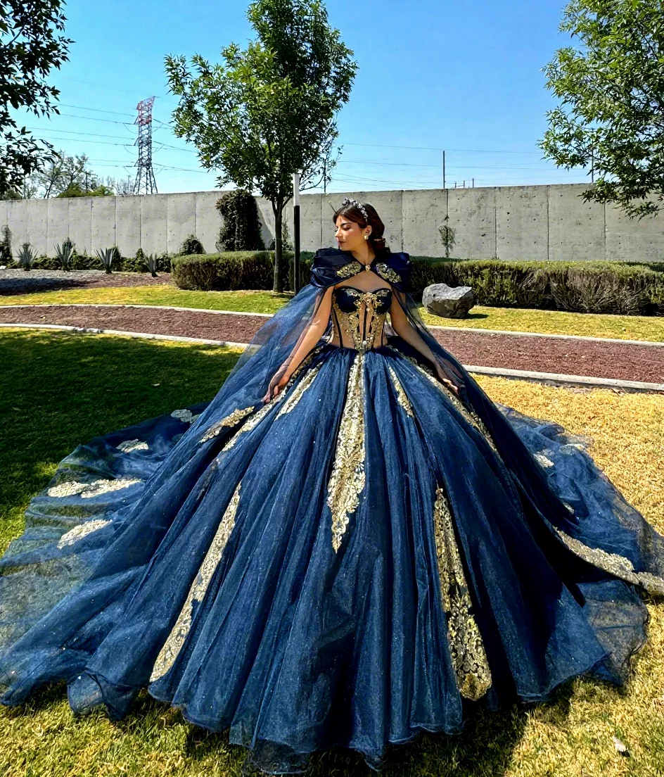 green emerald velvet dress Off-Shoulder Ball Gown Quinceanera Dress